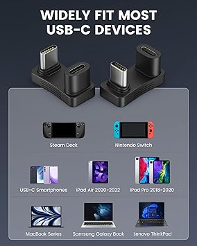 Adaptateurs USB C à 180 degrés